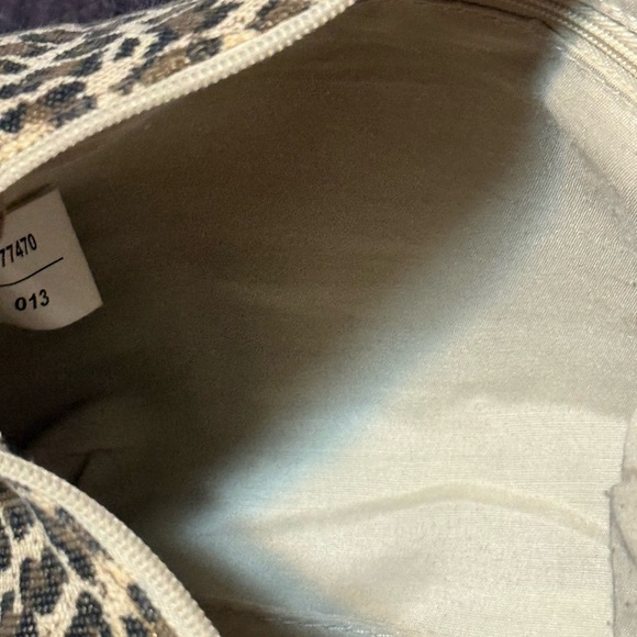 Leopard Print Hobo Bag with Gold Accents - Picture 5 of 6